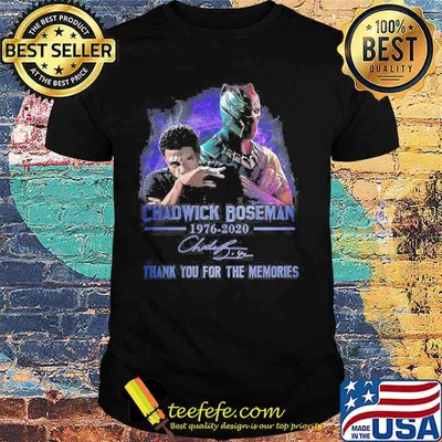 Black panther rip chadwick Boseman 1977 2020 thank you for the memories signature art shirt