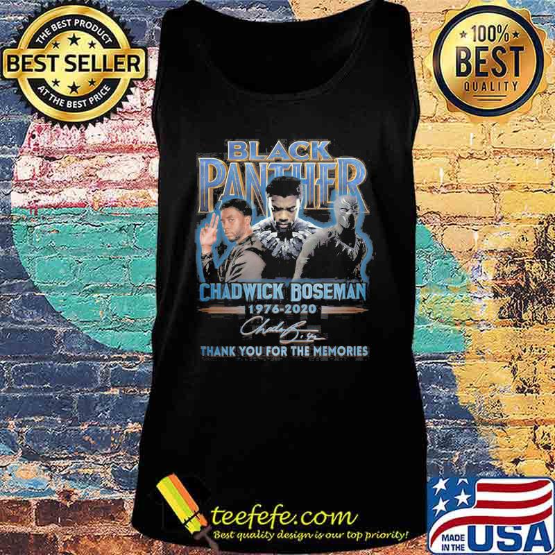 Black panther rip chadwick Boseman 1977 2020 thank you for the memories signature s Tank top Black panther rip chadwick Boseman 1977 2020 thank you for the memories signature s Tank top
