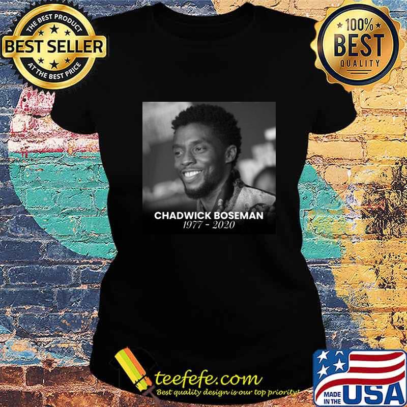 Black panther rip chadwick boseman 1977 2020 white and black picture s Ladies tee Black panther rip chadwick boseman 1977 2020 white and black picture s Ladies tee