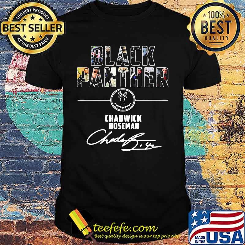Black panther rip chadwick Boseman actor signature shirt