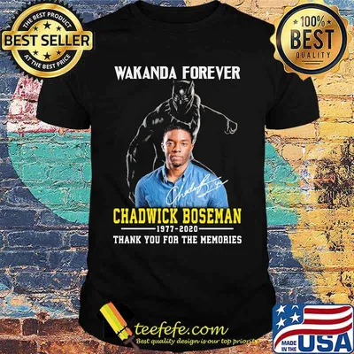 Black panther wakanda forever rip chadwick Boseman 1977 2020 thank you for the memories signature shirt