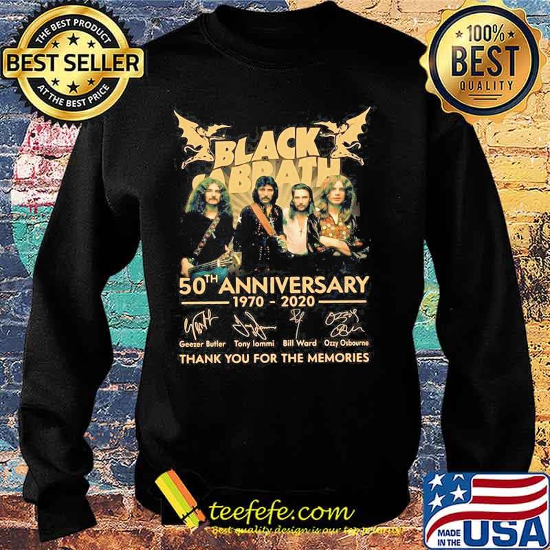 Black sabbath 50th anniversary 1970 2020 thank you for the memories signatures s Sweater Black sabbath 50th anniversary 1970 2020 thank you for the memories signatures s Sweater