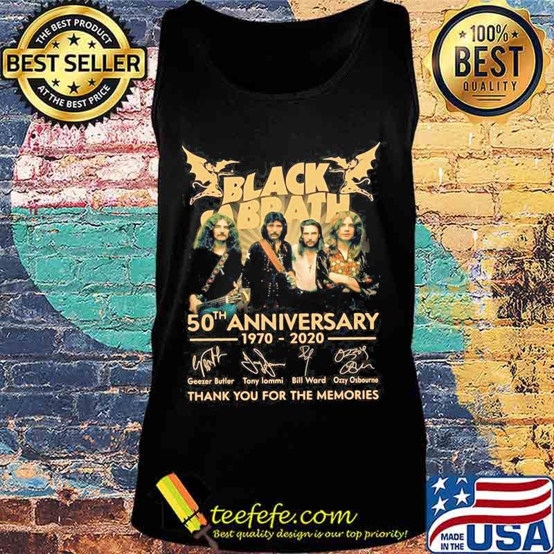 Black sabbath 50th anniversary 1970 2020 thank you for the memories signatures s Tank top Black sabbath 50th anniversary 1970 2020 thank you for the memories signatures s Tank top