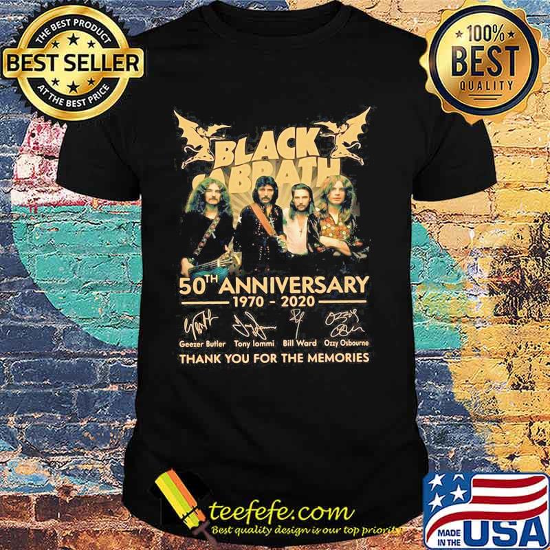 Black sabbath 50th anniversary 1970 2020 thank you for the memories signatures shirt Black sabbath 50th anniversary 1970 2020 thank you for the memories signatures shirt
