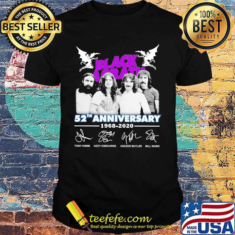 Black sabbath 52th anniversary signatures shirt