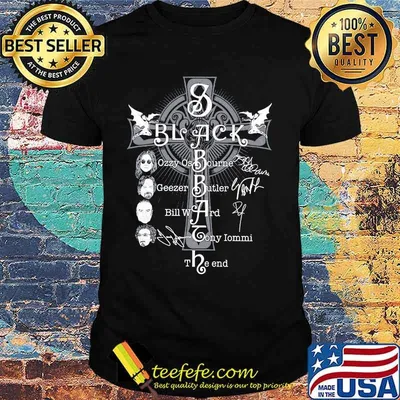 Black sabbath ozzy osbourne geezer butler bill ward tony iommi the end shirt