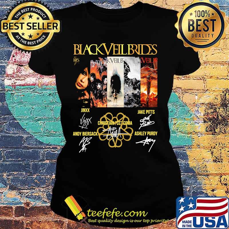 Black veil brides band members signatures s Ladies tee Black veil brides band members signatures s Ladies tee