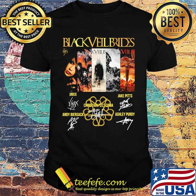 Black veil brides band members signatures shirt Black veil brides band members signatures shirt