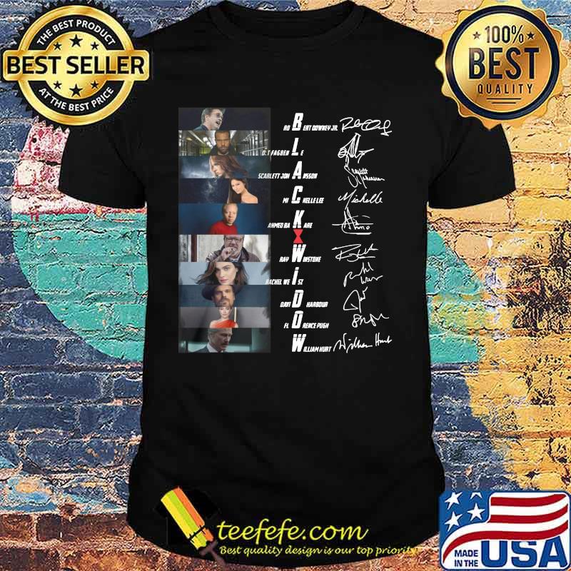 Black widow movie characters signatures shirt Black widow movie characters signatures shirt
