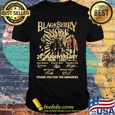 Blackberry smoke 20th anniversary 2000 2020 thank you for the memories signatures shirt