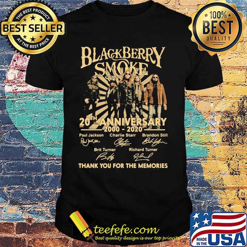 Blackberry smoke 20th anniversary 2000 2020 thank you for the memories signatures shirt