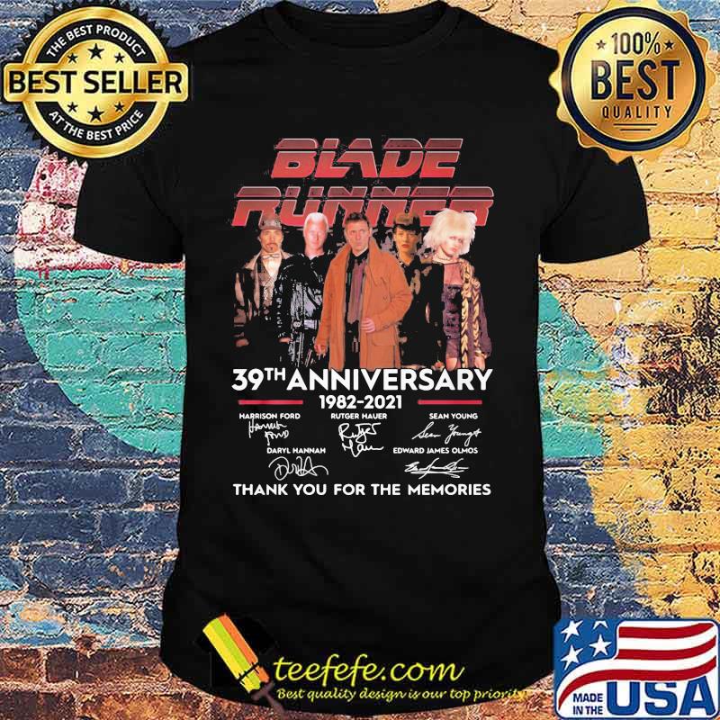 Blade runner 39th anniversary 1982 2020 thank you for the memories signatures shirt