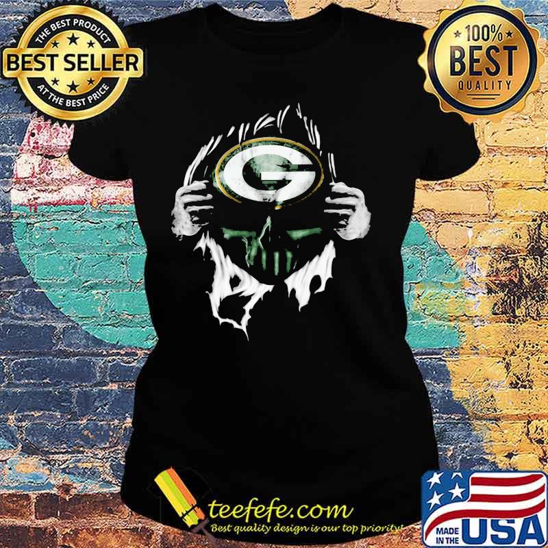 Blood insides green bay packers football logo s Ladies tee Blood insides green bay packers football logo s Ladies tee