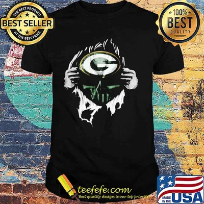 Blood insides green bay packers football logo shirt