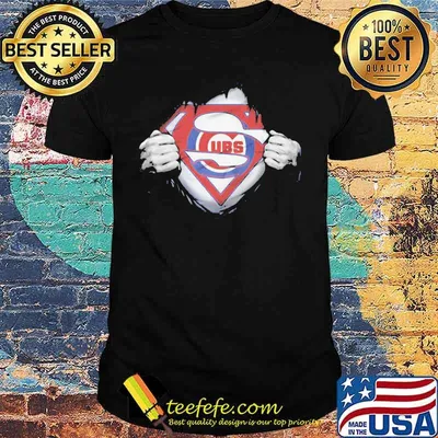 Blood insides superman chicago cubs logo shirt