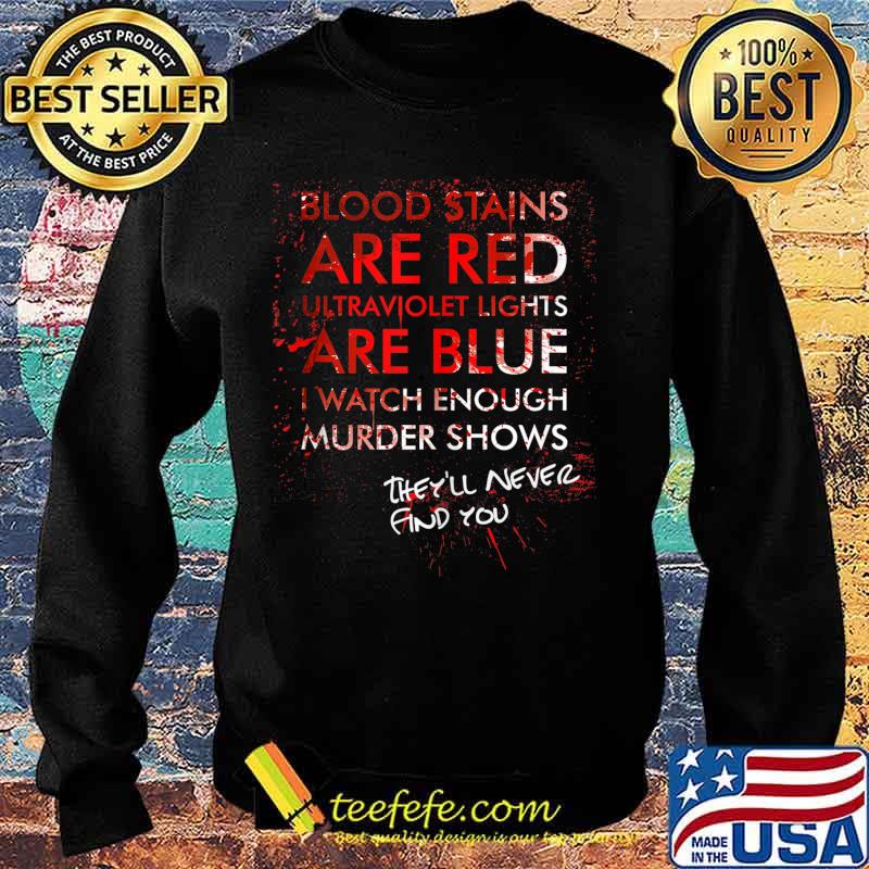 Blood Stains Are Red Ultraviolet Lights Are Blue Men & Women Tank Top Sweater Blood Stains Are Red Ultraviolet Lights Are Blue Men & Women Tank Top Sweater