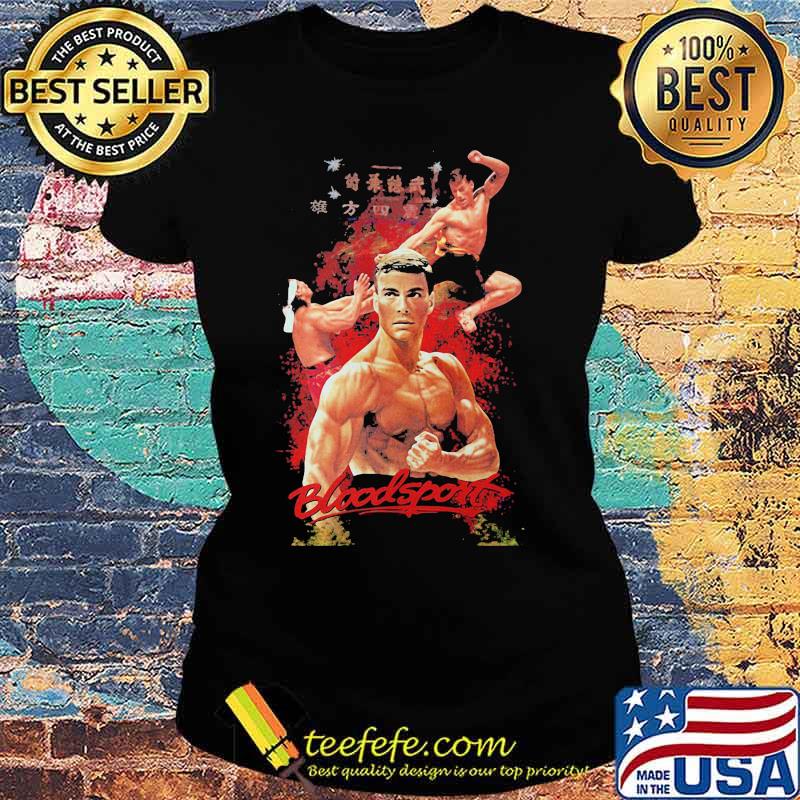 Bloodsport van damme retro fighting movie s Ladies tee Bloodsport van damme retro fighting movie s Ladies tee