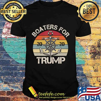 Boaters For Trump 2020 Vintage Vote Pro Trump Boat T-Shirt