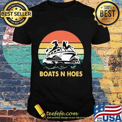 Boats n hoes girls vintage retro shirt