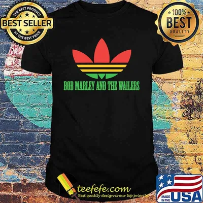 Bob marley and the wailers adidas logo shirt