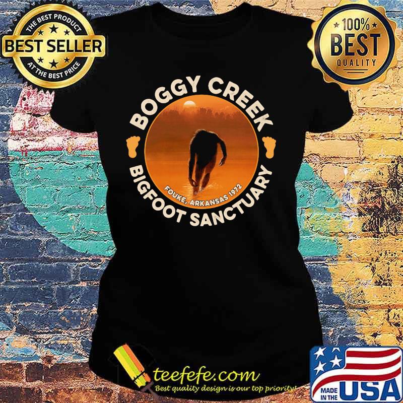 Boggy creek bigfoot sanctuary fouke arkansas 1972 sunset s Ladies tee Boggy creek bigfoot sanctuary fouke arkansas 1972 sunset s Ladies tee