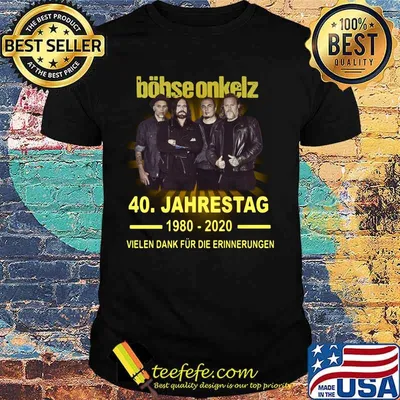 Böhse onkelz 40 jahrestag 1980 2020 vielen dank für die erinnerungen shirt