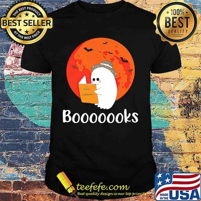 Booooooks Boo Read Books Halloween Shirt