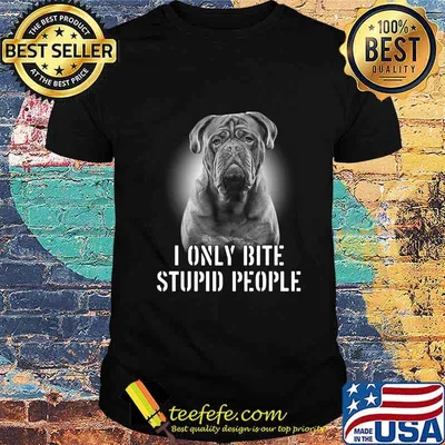 Bordeaux dogge i only bite stupid people shirt
