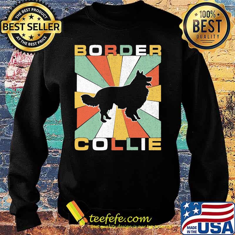 Border collie vintage retro s Sweater Border collie vintage retro s Sweater