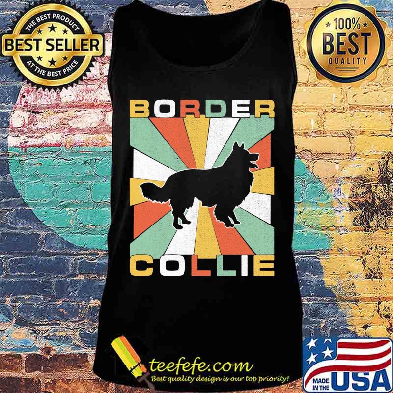 Border collie vintage retro s Tank top Border collie vintage retro s Tank top