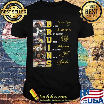 Boston bruins hockey players signatures shirt