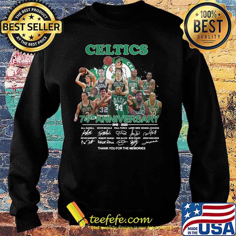 Boston celtics 74th anniversary 1946 2020 thank you for the memories signatures s Sweater Boston celtics 74th anniversary 1946 2020 thank you for the memories signatures s Sweater