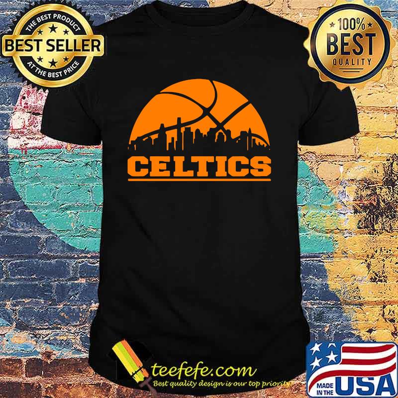 Boston celtics basketball logo city shirt