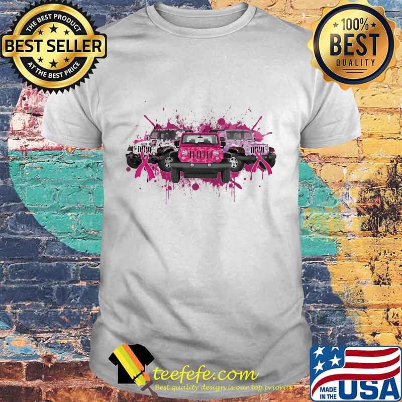 BREAST CANCER AWARENESS CAR RIBBON SHIRT