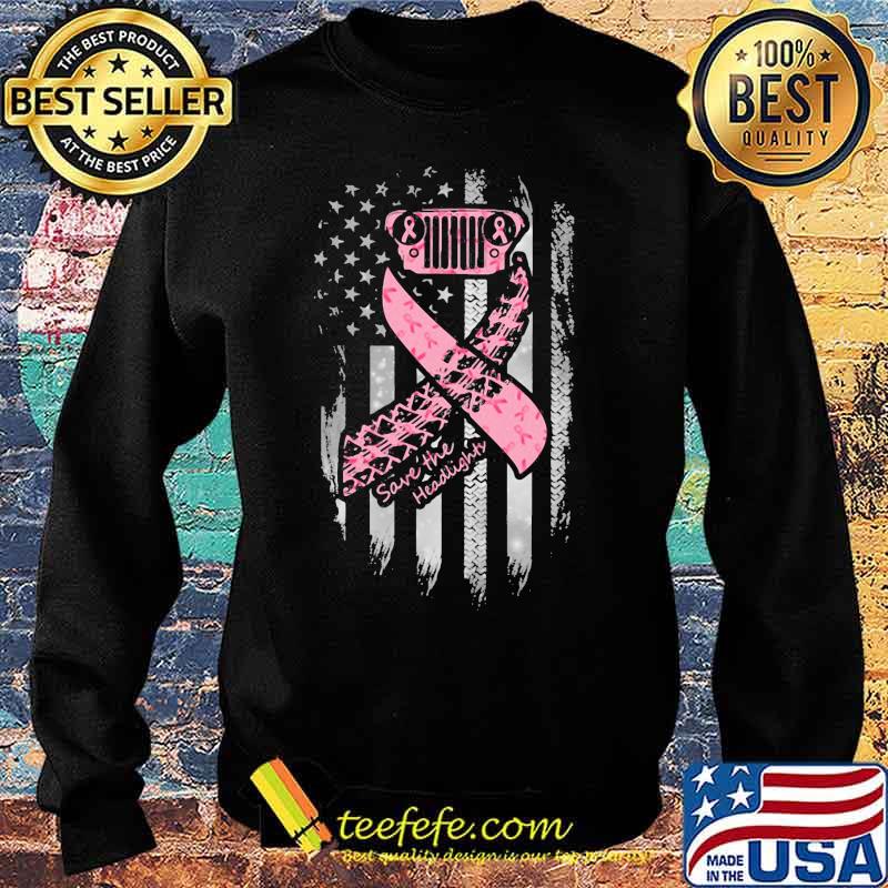 Breast Cancer Awareness Save The Headlights American Flag Independence Day Shirt Sweater Breast Cancer Awareness Save The Headlights American Flag Independence Day Shirt Sweater
