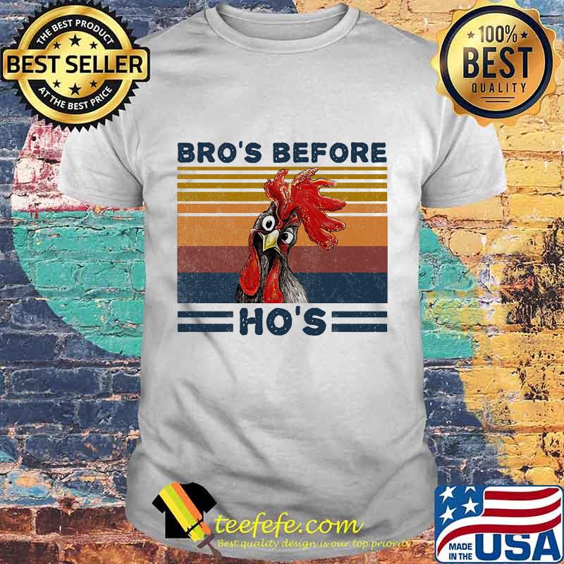 Bro's Before Ho's Chicken Vintage Retro Shirt Bro's Before Ho's Chicken Vintage Retro Shirt
