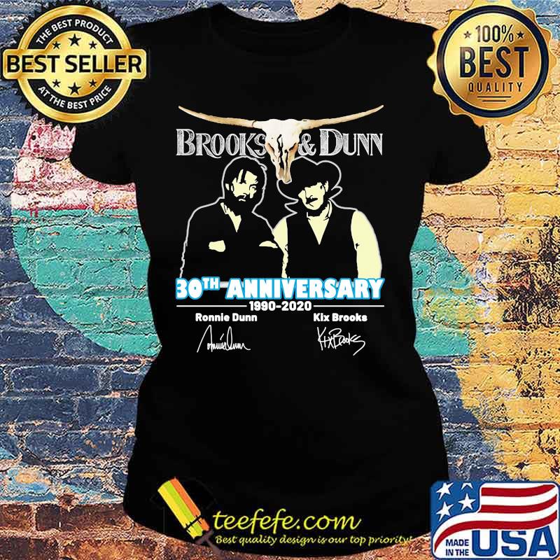 Brooks and dunn 30th anniversary 1990 2020 thank you for the memories signatures s Ladies tee Brooks and dunn 30th anniversary 1990 2020 thank you for the memories signatures s Ladies tee