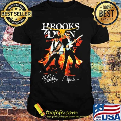 Brooks and dunn members signatures shirt