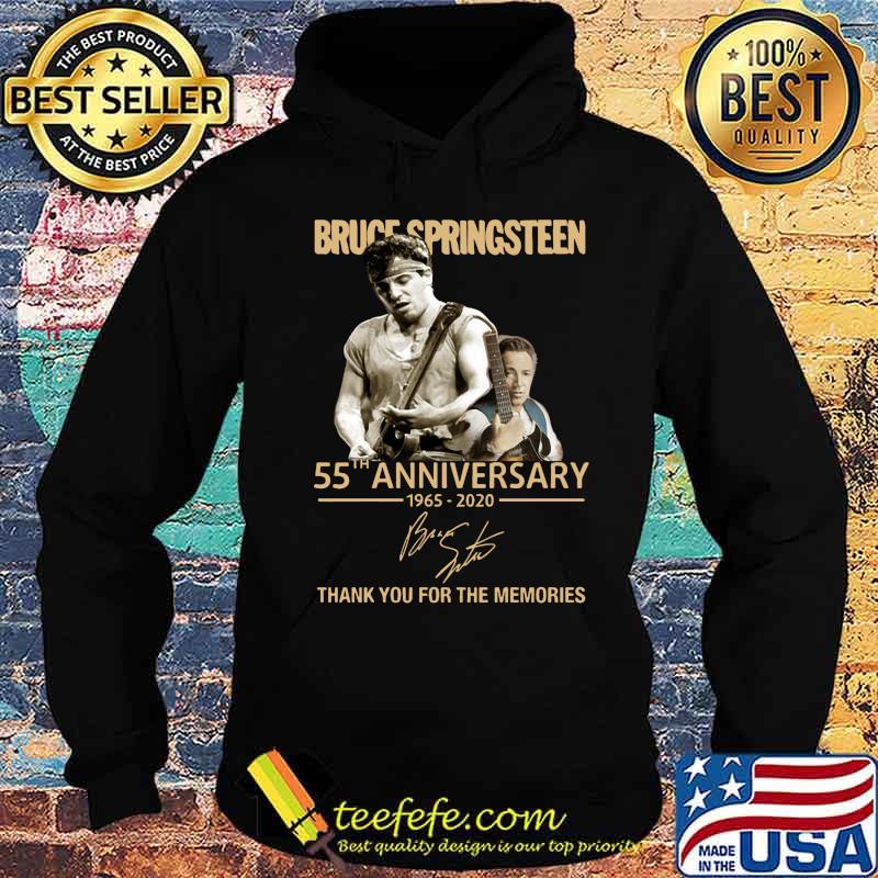 Bruce springsteen 55th anniversary 1965 2020 thank you for the memories signature s Hoodie Bruce springsteen 55th anniversary 1965 2020 thank you for the memories signature s Hoodie