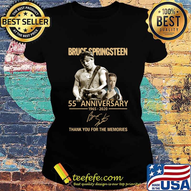 Bruce springsteen 55th anniversary 1965 2020 thank you for the memories signature s Ladies tee Bruce springsteen 55th anniversary 1965 2020 thank you for the memories signature s Ladies tee