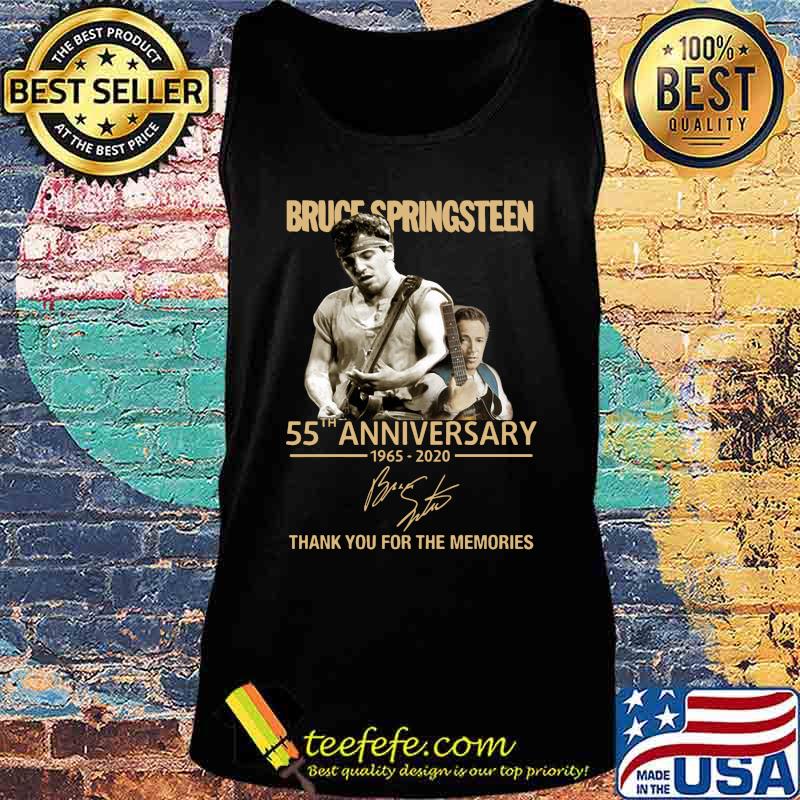 Bruce springsteen 55th anniversary 1965 2020 thank you for the memories signature s Tank top Bruce springsteen 55th anniversary 1965 2020 thank you for the memories signature s Tank top