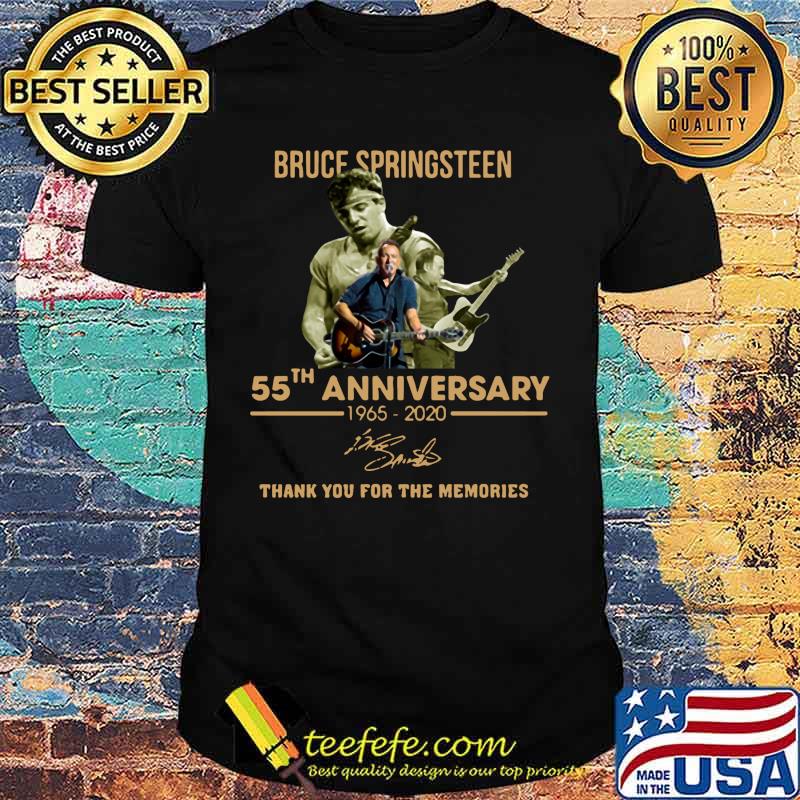 Bruce springsteen 55th anniversary 1965 2020 thank you for the memories signature shirt