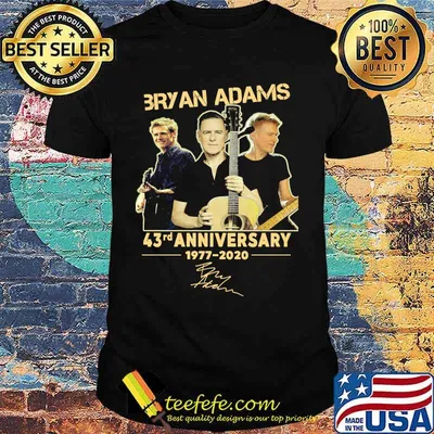 Bryan adams band 43rd anniversary 1977 2020 signature shirt