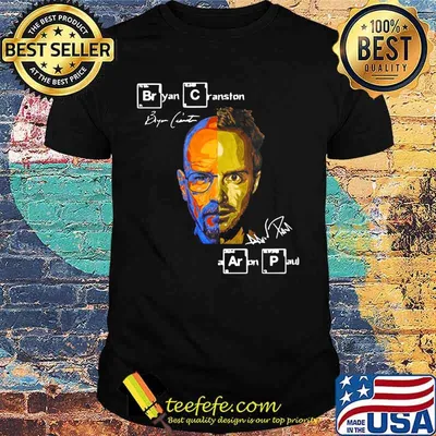 Bryan cranston aaron paul signature t shirt