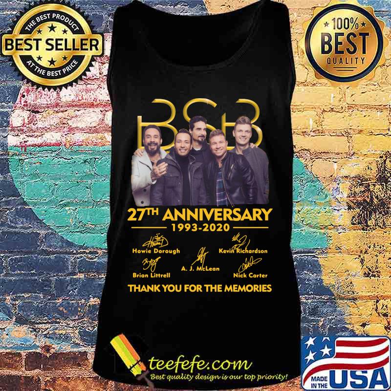 Bsb 27th anniversary 1993 2020 thank you for the memories signatures s Tank top Bsb 27th anniversary 1993 2020 thank you for the memories signatures s Tank top