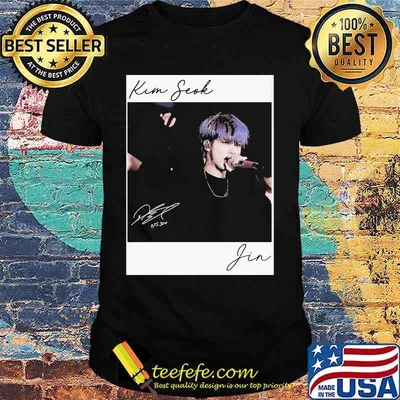 Bts band kim seok jin signature shirt