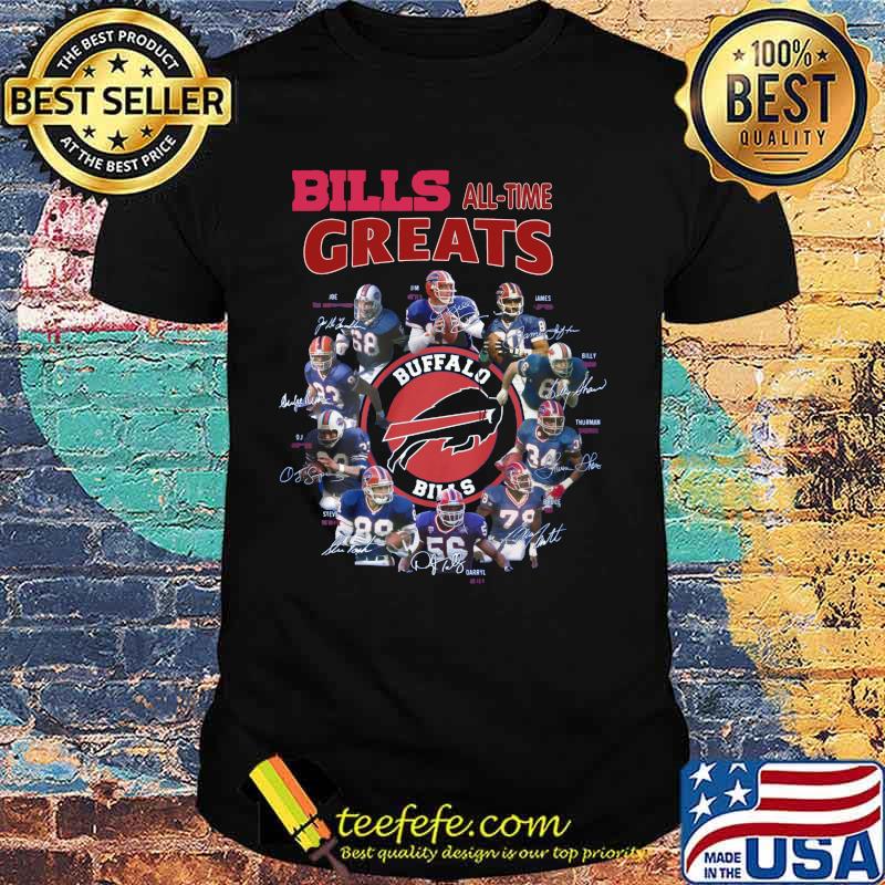 Buffalo bills all time greats signatures shirt