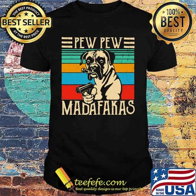 Bulldogs pew pew madafakas vintage retro shirt