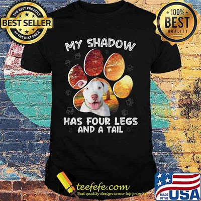 Bully my shadow has four legs and a tail paw shirt