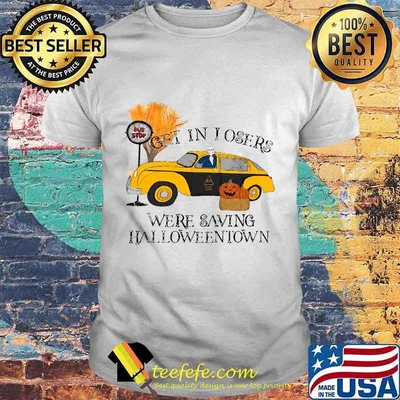 Bus stop get in losers we're saving halloweentown pumpkins shirt